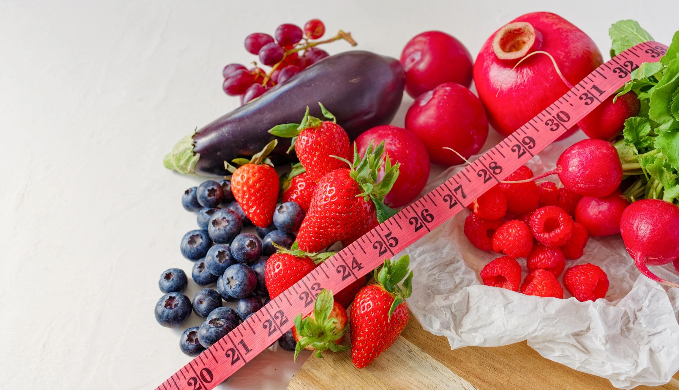 Fresh wellness ingredients arranged on a clean surface